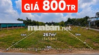 Cần bán 267m² đất 1 sẹc QL 22 gần trung tâm Trảng Bàng giá 800tr, shr