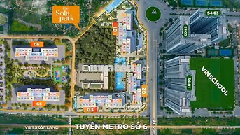 Bán cắt lỗ 175 triệu căn 1pn+1 G6 The Sola Park Vinhomes Smart City