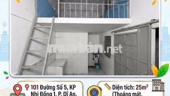 PHÒNG TRỌ DĨ AN 25M² CHỈ 1.3 TRIỆU – DỌN VÀO Ở NGAY