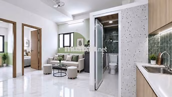 Căn hộ Xây mới full nội thất & Cửa sổ trời dạng 2PN + 1PK