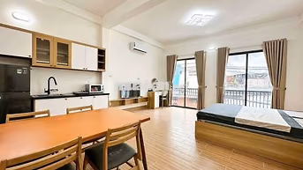 Studio 2 Ban Công Full Nội Thất 40m2 Trần Xuân Soạn Q7 Gần Lotte Mart