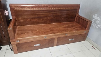 Bán ghế gấp thành giường gỗ hương xám 1m2x2m