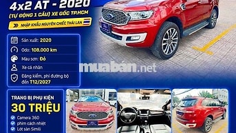 Ford Everest 2020 4x2 AT Đỏ Tự động