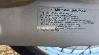 Honda Super Dream 2012 Nâu trắng 97cc
