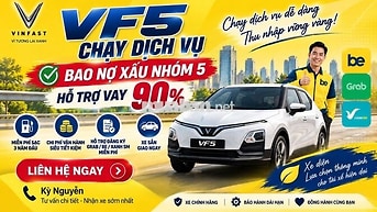 VF5 CHẠY DỊCH VỤ GRAP/XANH - VAY 90%-BAO HS XẤU