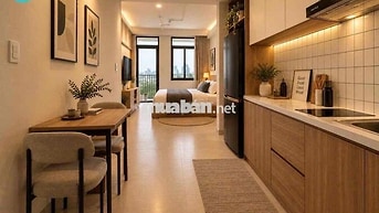 CHO THUÊ CĂN HỘ 1PN TÁCH BẾP BANCOL RIÊNG NGAY KHU VẠN PHÚC CITY