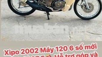 Xìpo 2002 máy 120 6 số màu bạc pót chơ mới 90%