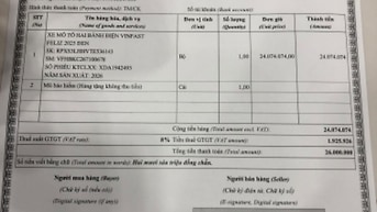 Mất giấy tờ xe- phiếu xuất xưởng