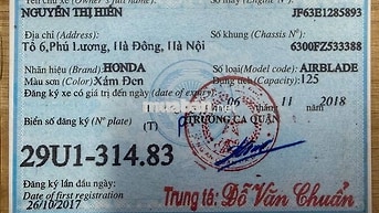 Honda Air Blade 125cc 2018 Xám - đen 40000 km