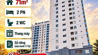 Bán căn hộ Linh Tây Tower gần Chợ Thủ Đức 71m2, 2PN2WC có Sổ chỉ