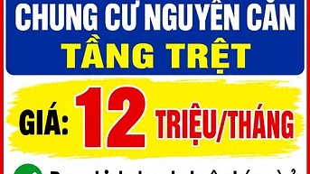 CHO THUÊ NHÀ CHUNG CƯ NGUYÊN CĂN, TẦNG TRỆT BÌNH THẠNH