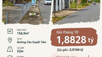 Bán Đất 156m2 thổ cư ODT SHR mặt tiền lộ giới 22m