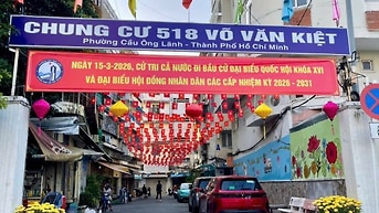 CHO THUÊ CĂN HỘ CHUNG CƯ 518 VÕ VĂN KIẸT, QUẬN 1, TIỆN KINH DOANH