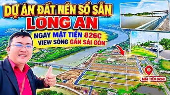 Chỉ 399 triệu sở hữu ngay nền đất thổ cư view sông Cần Giuộc xây tự do