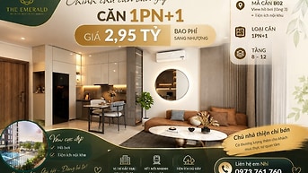 THE EMERALD 68 | CĂN B02 1PN+1 THIẾT KẾ ĐẸP |GIÁ 2,95 TỶ