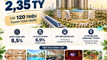 Căn hộ 2PN 2WC gần làng Đại Học