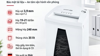 Máy Hủy Giấy HSM Securio B24 3,9mm