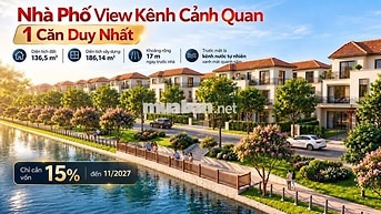 Nhà Phố Izumi City 136,5m2 Mặt Tiền Kênh Cảnh Quan - Thanh Toán Nhẹ