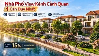 Nhà Phố Izumi City 136,5m2 Mặt Tiền Kênh Cảnh Quan - Thanh Toán Nhẹ