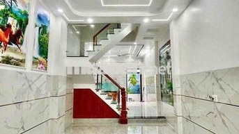 nhà 4 tầng 4pn 5wc sân thượng, hẻm 55 Tây Lân BTĐ A Bình Tân