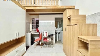 DUPLEX THANG GỖ NGAY ÂU CƠ-BẢY HIỀN