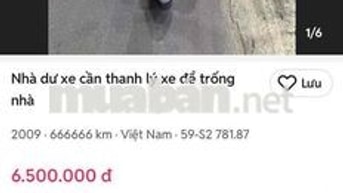 Xe máy 2009 Nâu 666666 km