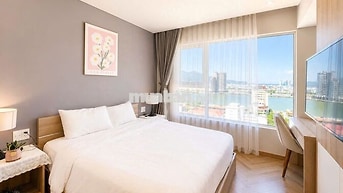 F.HOME | Căn Hộ 2PN Lô Góc Đẹp - Vỉew Biển, Thành Phố - Giặt Sấy Riêng