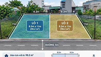 ĐẤT NGAY CHỢ GẤU ĐÔNG THẠNH HÓC MÔN, DT 8.2 X 11M THỔ CƯ. GIÁ 2TY650