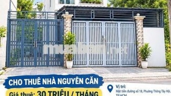 Cho thuê nhà mặt phố đường số 18. nhà 77m2 + sân 32m2+ đường bên hông