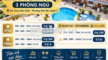 BÁN CĂN HỘ 𝐄𝐑𝐀 𝐓𝐎𝐖𝐍 𝐐𝟕 3 PHÒNG NGỦ - GIÁ TỐT