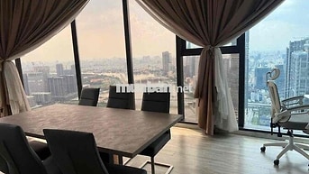 Cho thuê 4PN Vinhomes Ba Son view vòng cung Sông SG 60 triệu full NT