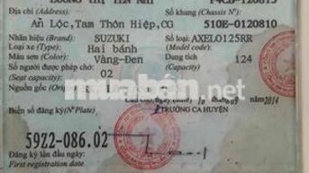 Suzuki Axelo 2014 màu vàng đen