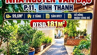 NHÀ BÌNH THẠNH 3PN 3WC | 99,6M² | DTSD 181 m2 - 2 TẦNG BTCT | 7,8 TỶ