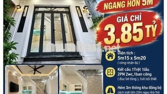 Nhà đẹp - Chủ nhà bán gấp - Giá hơn 3 tỷ xíu - 2pn 2wc - Ngang lớn 5m💥