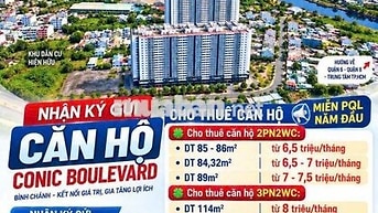 BÁN CĂN HỘ CONIC BOULEVARD SỔ HỒNG SẴN–2PN2WC SIÊU TO– GIÁ TỪ 2,75 TỶ