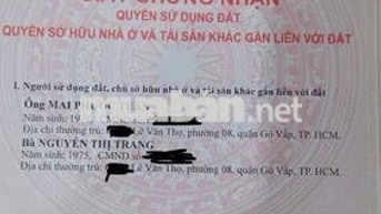 bán nhà chính chủ , khu chợ 40 căn , đường lê văn thọ