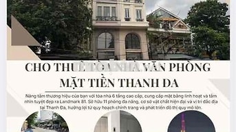 CHO THUÊ TÒA NHÀ MẶT TIỀN ĐƯỜNG THANH ĐA – VỊ TRÍ ĐẸP BẬC NHẤT BÁN ĐẢO